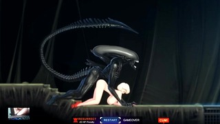 Alien Quest Eve – Fucked Doggystyle By A BBC Alien