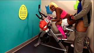 Anal Ass Deep Fuck Big Butt In Public Gym By BBC On Exercise Bike , Black Spinner Msnovember Sphincter Fucked Hardcore