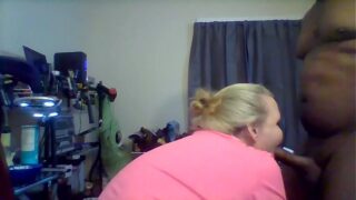 BBW Swallows BBC With No Hands