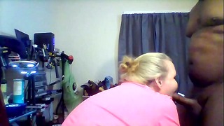 BBW Swallows BBC With No Hands