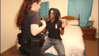 Big Tits Nerdy Milf White Girl Cops Arrest Burglar With Big Black Cock BBC Interracial Blackmail