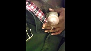 Black Cock Squirting In Restroom Stall Close Up View Join My Onlyfans 5