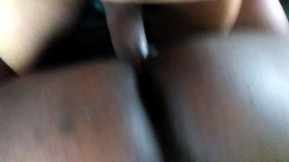 Ebony BBW Takes BBC Creampie
