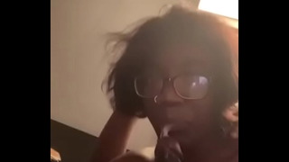 Ebony Sucks BBC Until He Cums All In Her Pretty Mouth