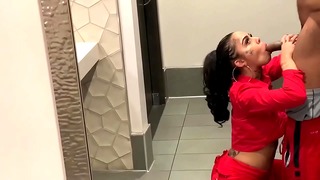 Genevieve Sinn Sucks Sevyan Harden’s BBC In Public Bathroom