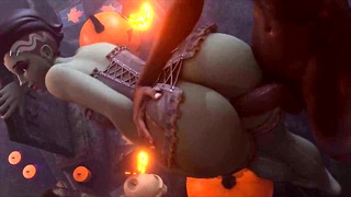 Halloween Sombra Bent Over And Fucked In The Ass BBC Version