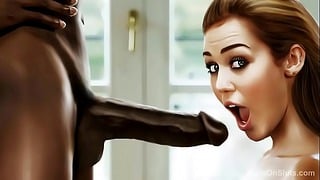 Interracial Blowjob Cartoons – White Sluts Worship BBC