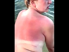 Naughty British Blonde Takes Hard BBC In Ass Outdoors In Public In Jamacian Sea