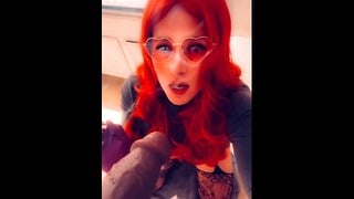 Redhead Trans Smoking And Riding BBC