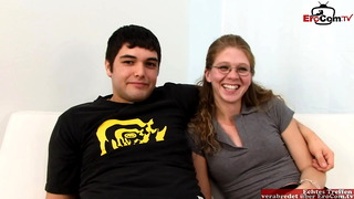 Skinny Wife With Glasses Fucks A BBC Infront Of The Cuckold