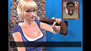 Teachuh Tiddies BBC Gloryhole Handjob Scene From The Game