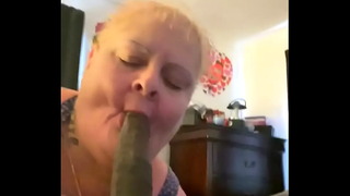 Trailer Granny Gumjob Deepthroat 9 Inch BBC Facial Only Gags Once On 9 Inch Cock No Teeth