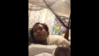 Trans BBC Masturbates With Magic Wand