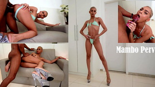 Very Beautiful 22 Years Brazilian Fashion Model Heloa Green, First Porn Scene & Gets Ass-Fucked By BBC Anal, 0 Pussy,