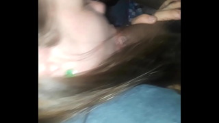 White Milf Slut Sucks BBC In Car After Work