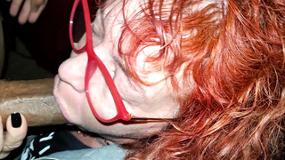Redhead mature sucks BBC