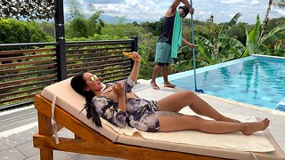 Horny BBC pool boy destroys Latina guest’s tight pussy in the backyard – Rioc69