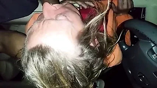 64yo granny give car blowjob to bbc