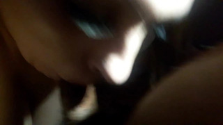 Cute white babe give bbc blowjob